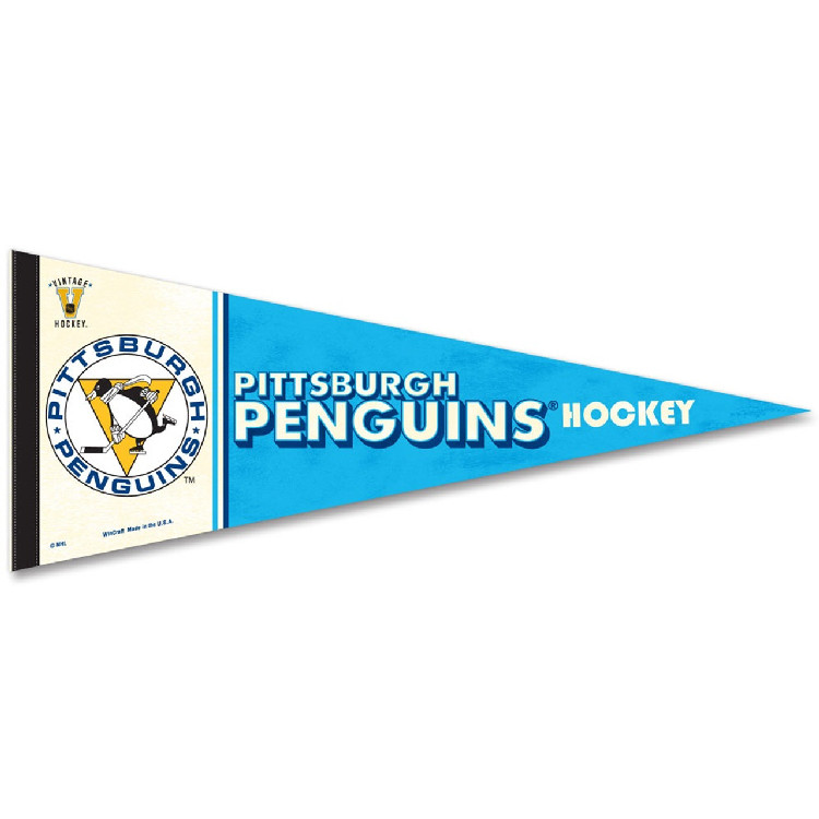 Pittsburgh Penguins Pennant 12x30 Premium Style Vintage Design