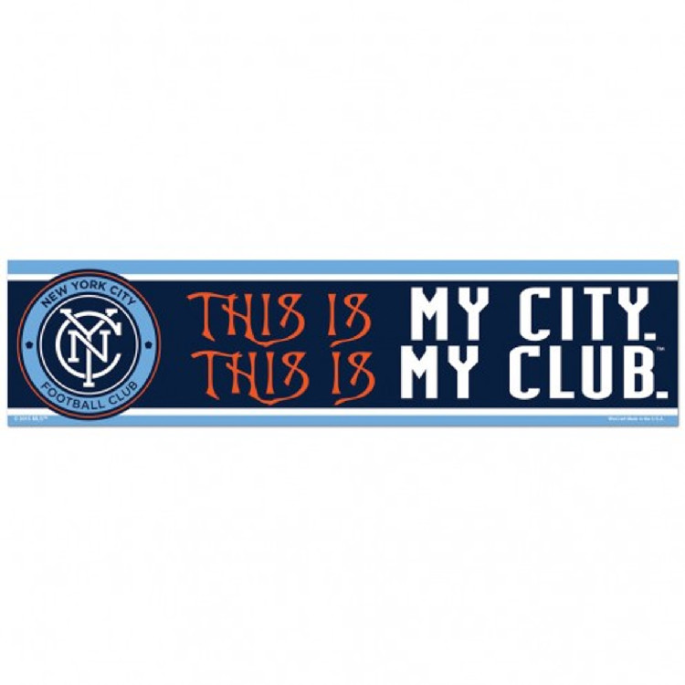 New York City FC Decal 3x12 Bumper Strip Style