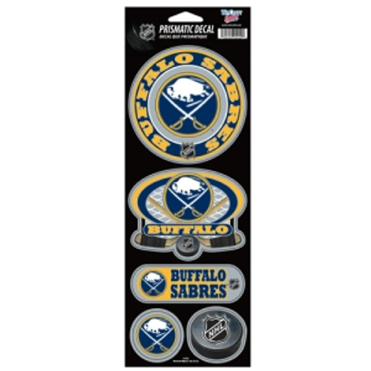 Buffalo Sabres Decal 4x11 Die Cut Prismatic Style