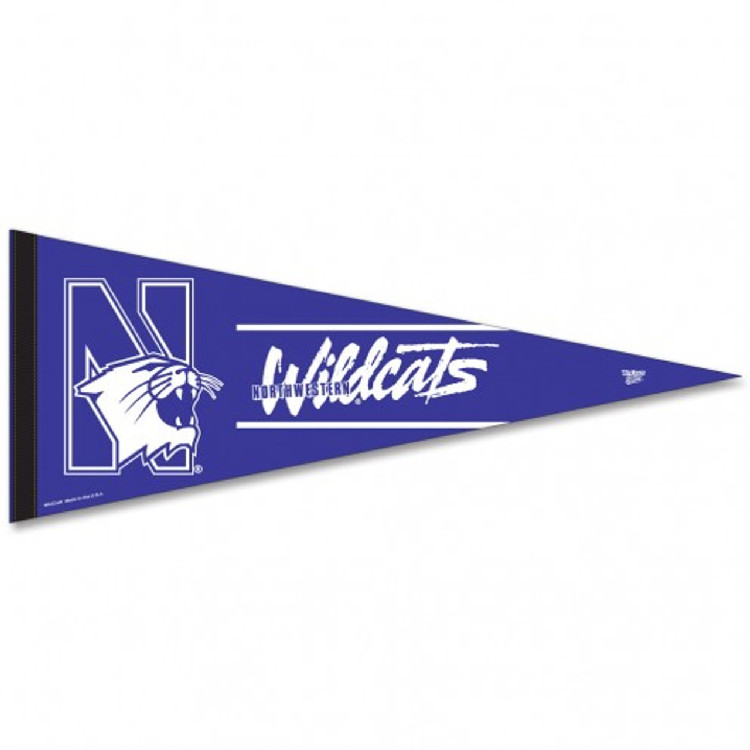 Northwestern Wildcats Pennant 12x30 Premium Style