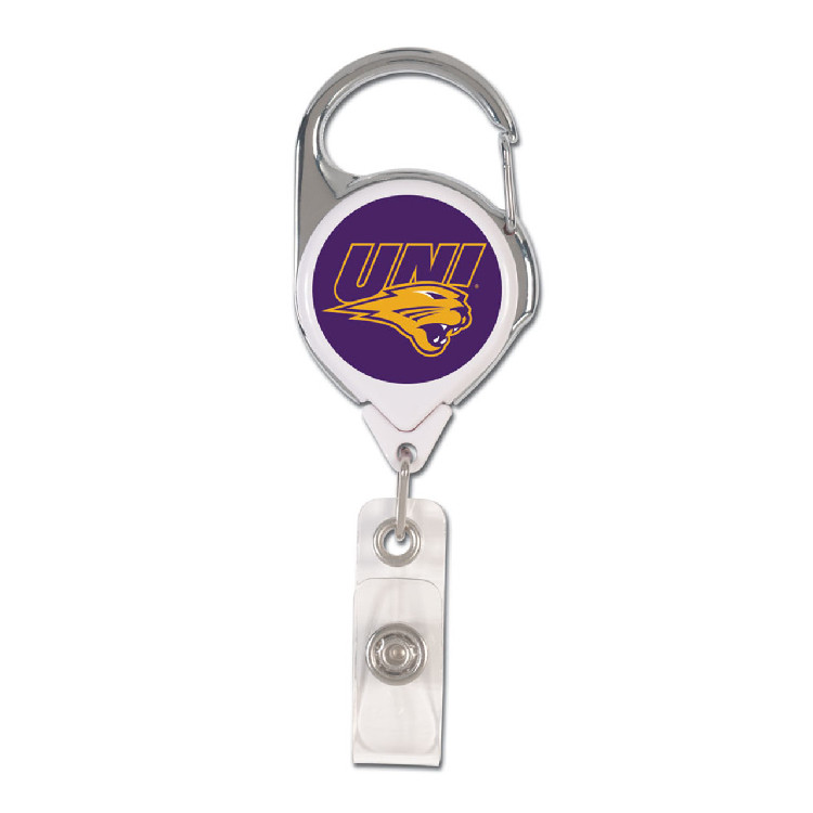 Northern Iowa Panthers Badge Holder Premium Retractable