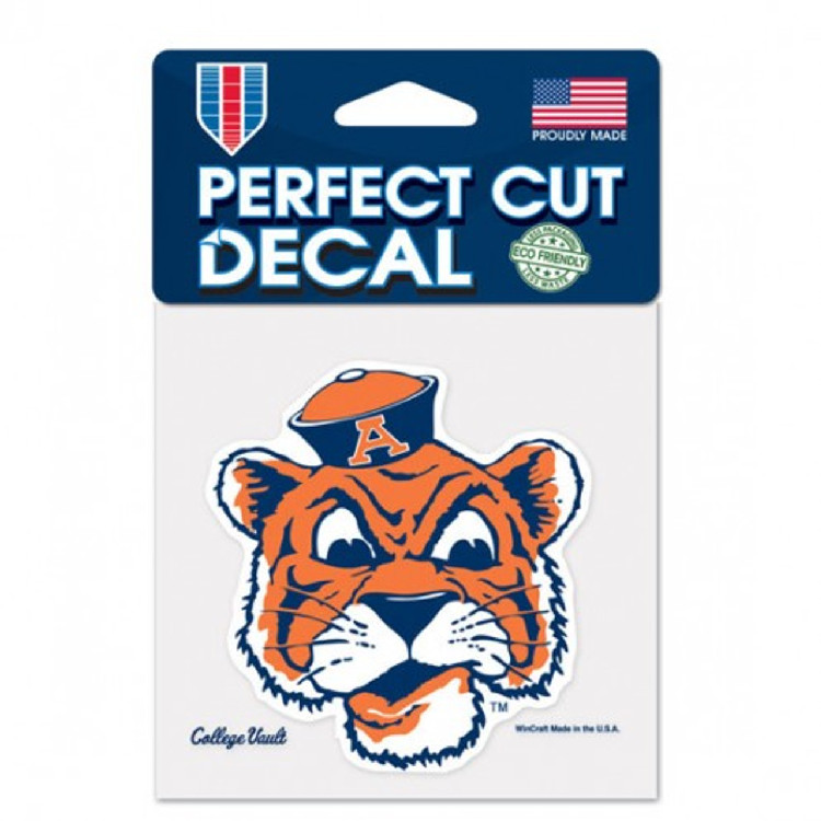 Auburn Tigers Decal 4x4 Perfect Cut Color College Vault Design