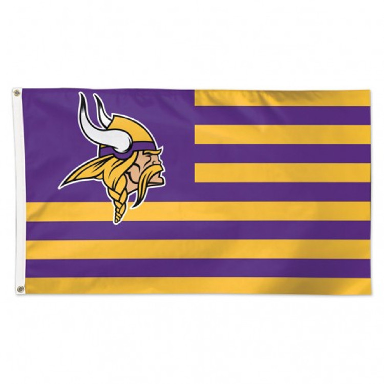 Minnesota Vikings Flag 3x5 Deluxe Americana Design