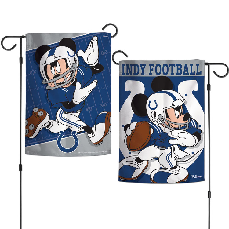 Indianapolis Colts Flag 12x18 Garden Style 2 Sided Disney