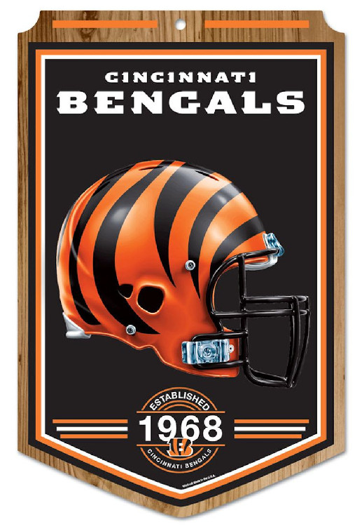 Cincinnati Bengals Sign 11x17 Wood Established