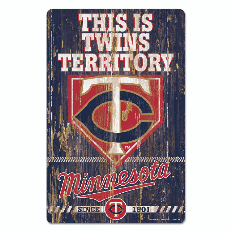 Minnesota Twins Sign 11x17 Wood Slogan Design