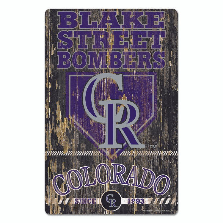 Colorado Rockies Sign 11x17 Wood Slogan Design