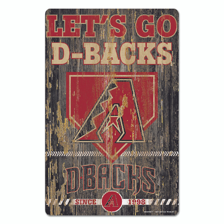 Arizona Diamondbacks Sign 11x17 Wood Slogan Design