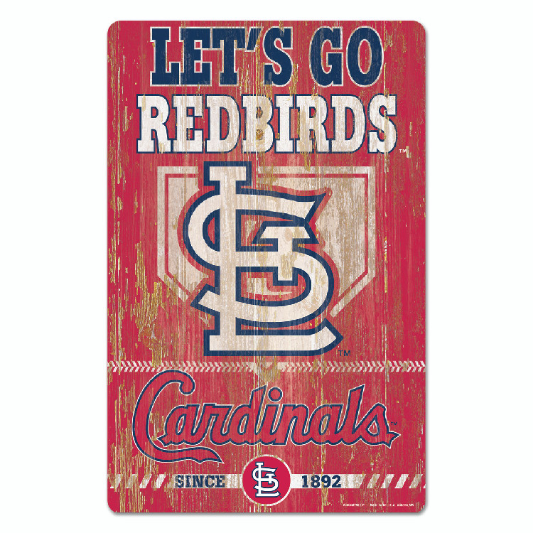 St. Louis Cardinals Sign 11x17 Wood Slogan Design