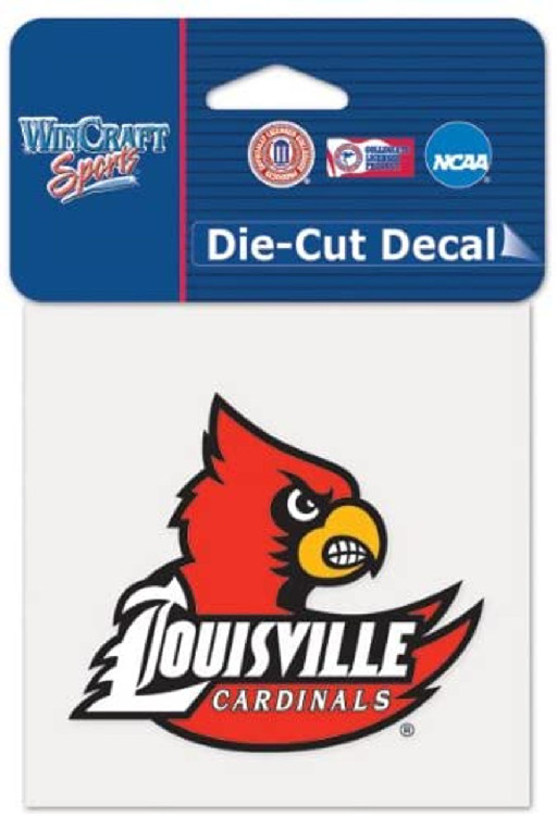 Louisville Cardinals Decal 4x4 Perfect Cut Color