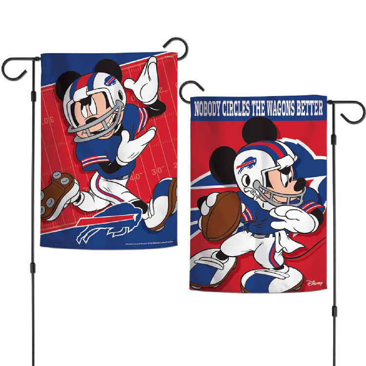 Buffalo Bills Flag 12x18 Garden Style 2 Sided Disney