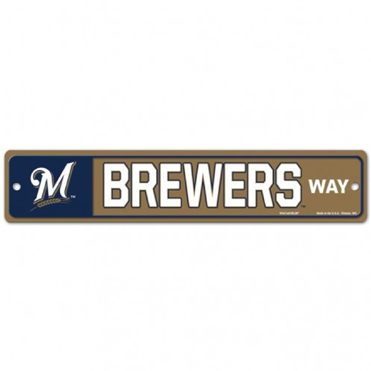 Milwaukee Brewers Sign 3.75x19 Plastic Street Style