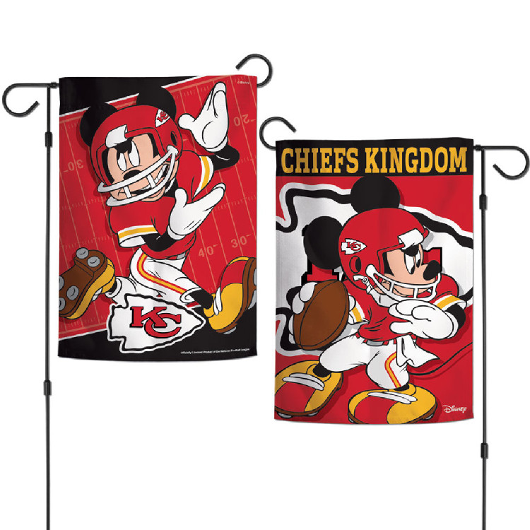 Kansas City Chiefs Flag 12x18 Garden Style 2 Sided Disney