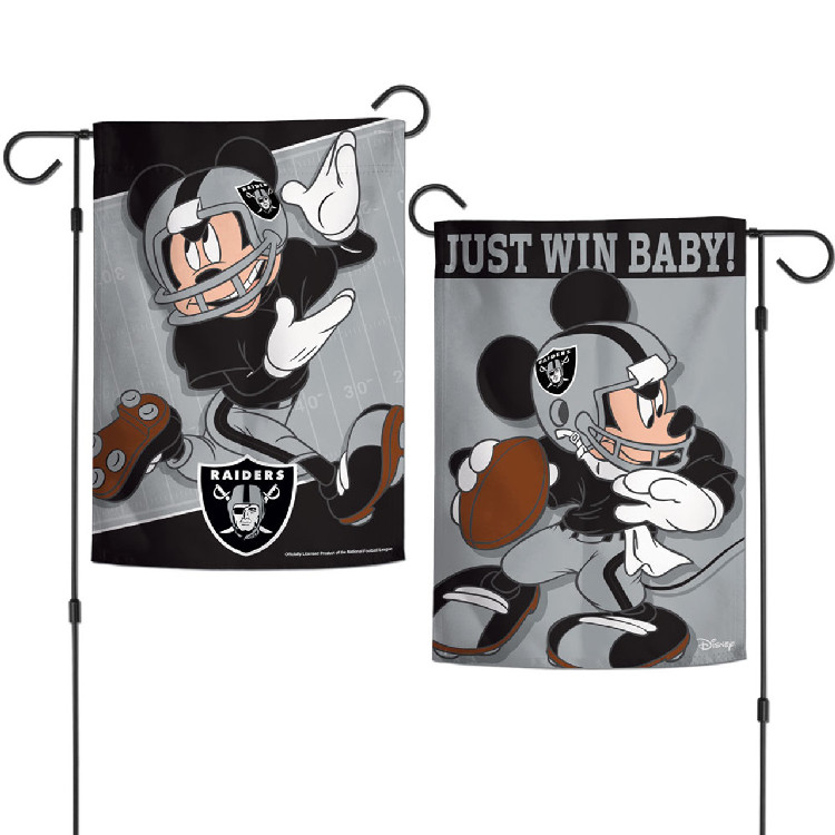 Las Vegas Raiders Flag 12x18 Garden Style 2 Sided Disney