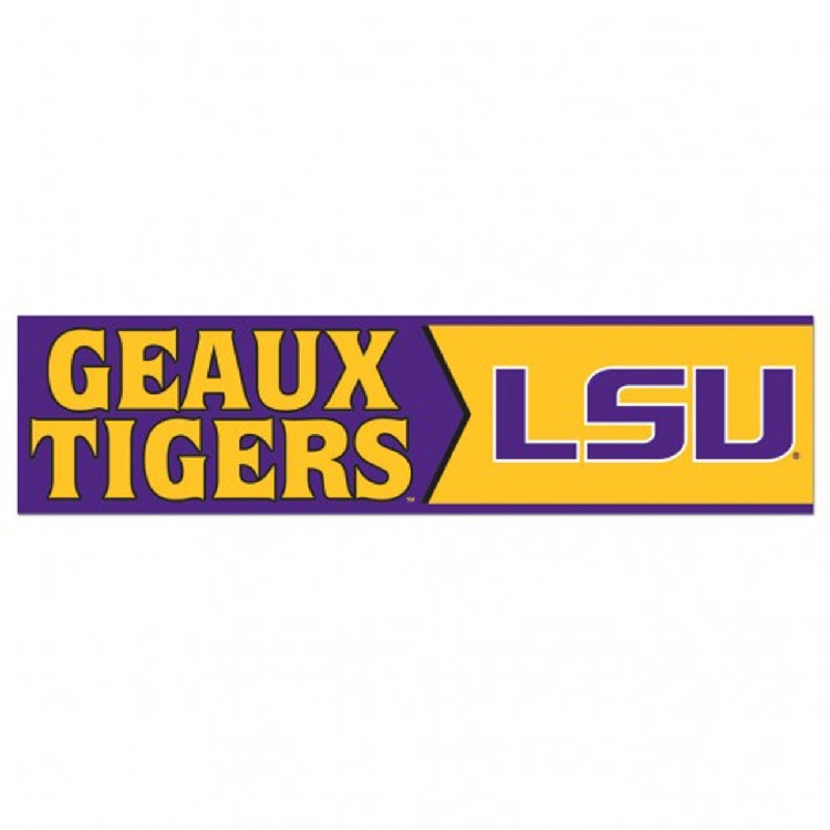 LSU Tigers Decal 3x12 Bumper Strip Style