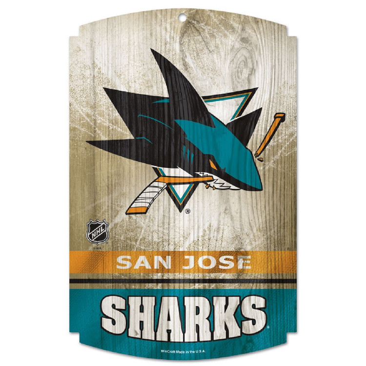 San Jose Sharks Sign 11x17 Wood