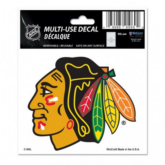 Wincraft Chicago Blackhawks Decal 3x4 Multi Use Color