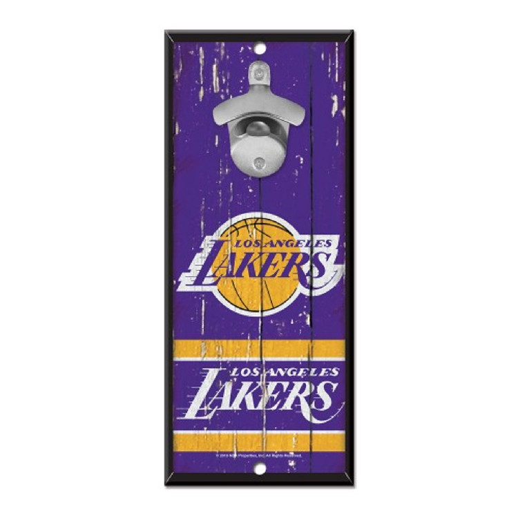 Los Angeles Lakers Sign Wood 5x11 Bottle Opener