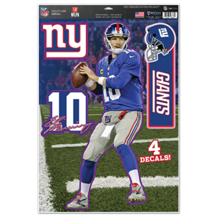 New York Giants Eli Manning Decal 11x17 Multi Use