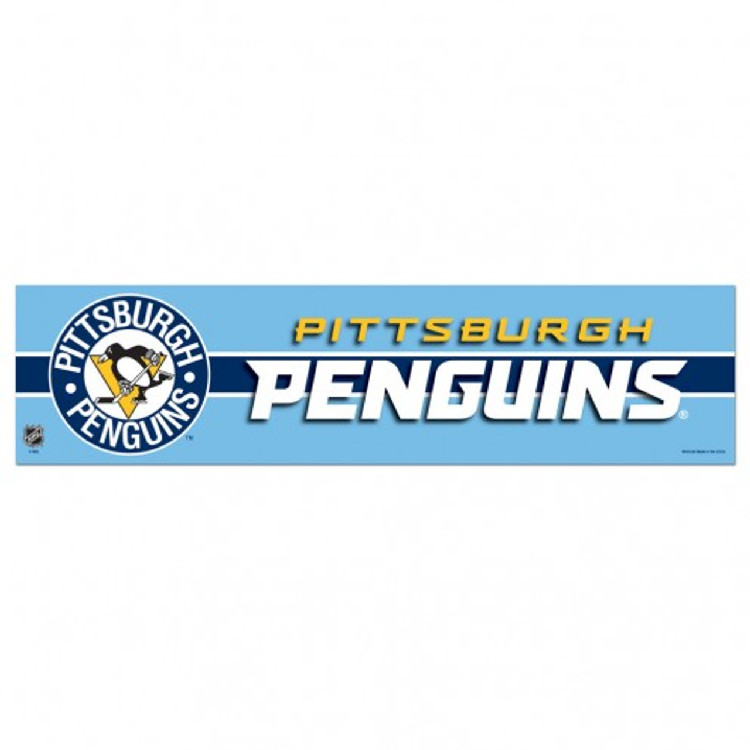 Pittsburgh Penguins Decal 3x12 Bumper Strip Style 3rd Jersey Logo Design