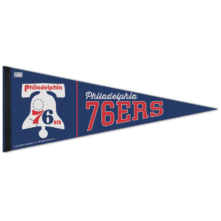 Philadelphia 76ers Pennant 12x30 Premium Style Hardwood Classic Design