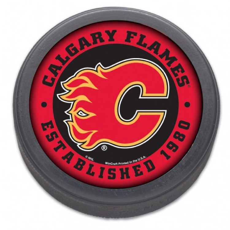 Calgary Flames Hockey Puck - est 1980 - Bulk