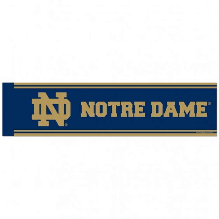 Notre Dame Fighting Irish Decal 3x12 Bumper Strip Style ND Design