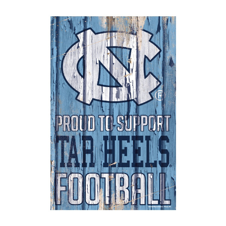 North Carolina Tar Heels Sign 11x17 Wood Proud to Support Design