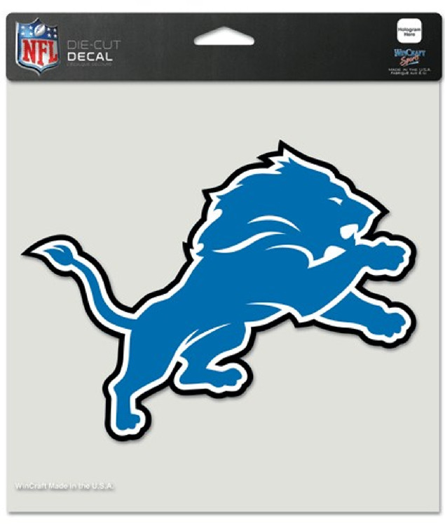 Detroit Lions Decal 8x8 Die Cut Color