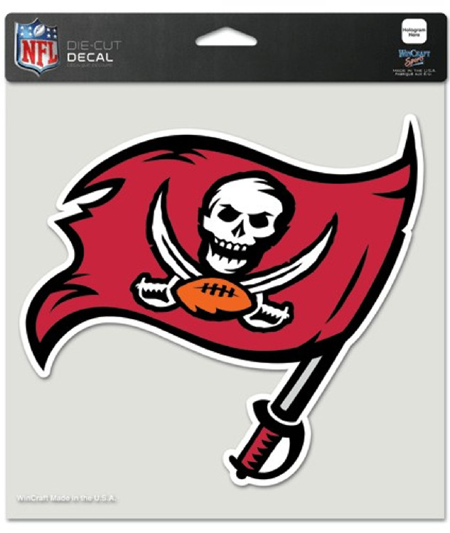 Tampa Bay Buccaneers Decal 8x8 Die Cut Color