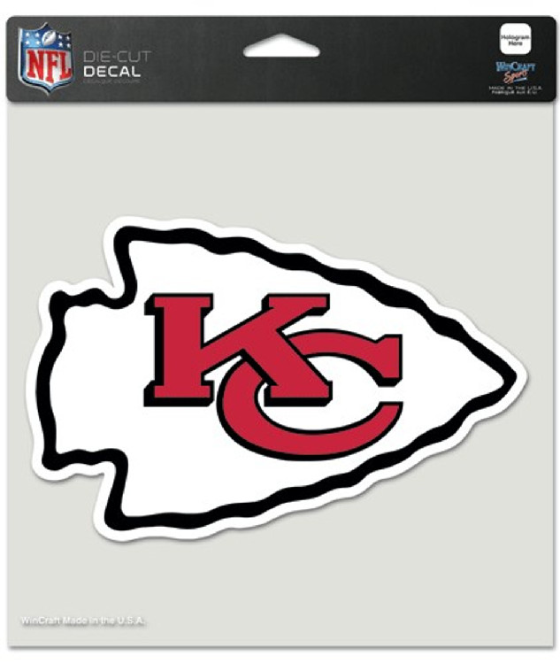 Kansas City Chiefs Decal 8x8 Die Cut Color