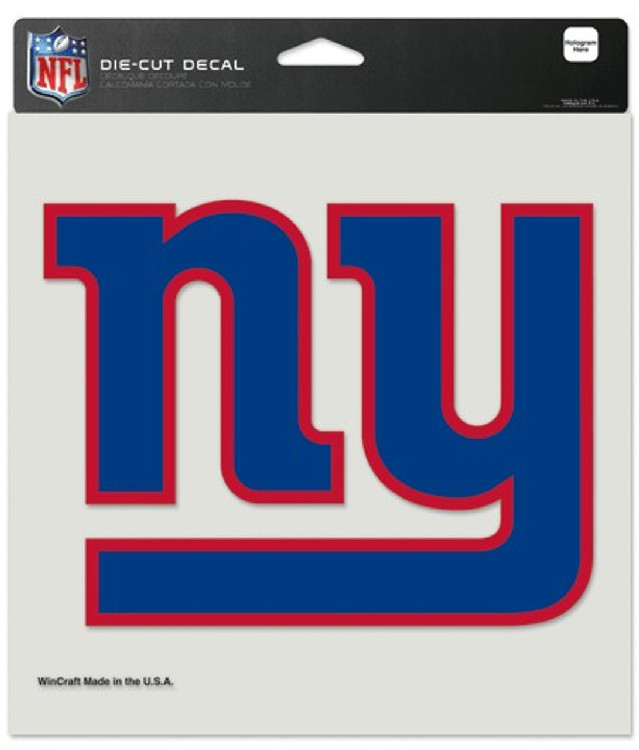 New York Giants Decal 8x8 Die Cut Color