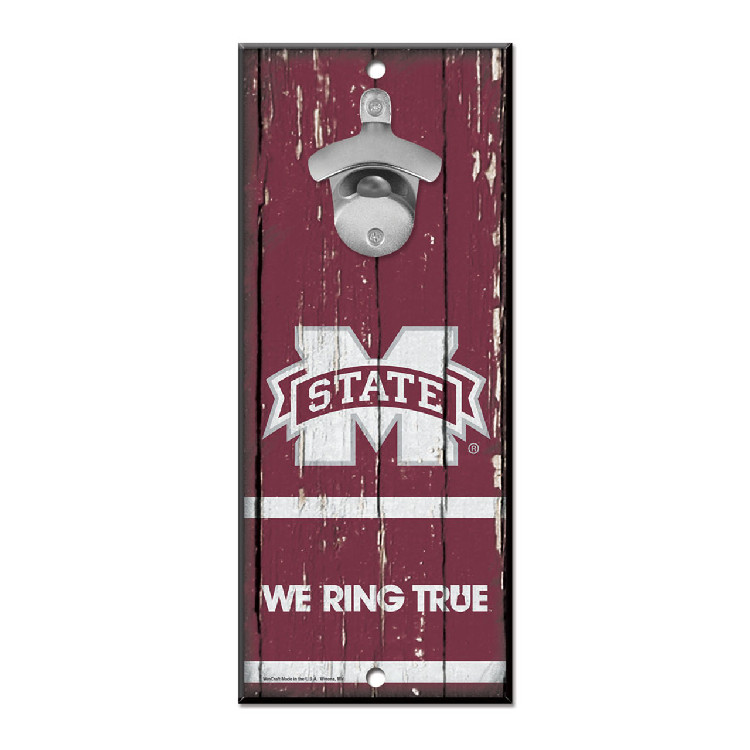 Mississippi State Bulldogs Sign Wood 5x11 Bottle Opener