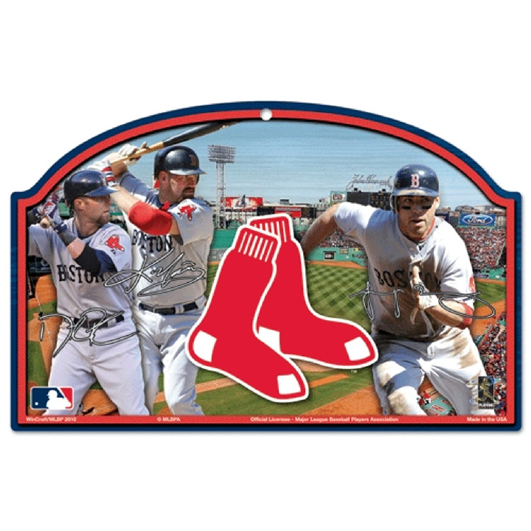 Boston Red Sox Wood Sign - Players Design