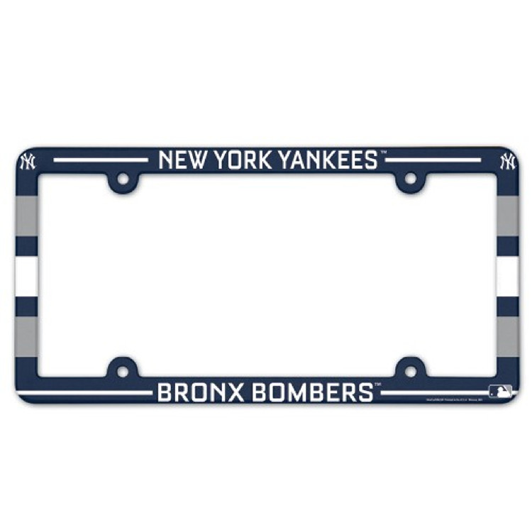 New York Yankees License Plate Frame Plastic Full Color Style