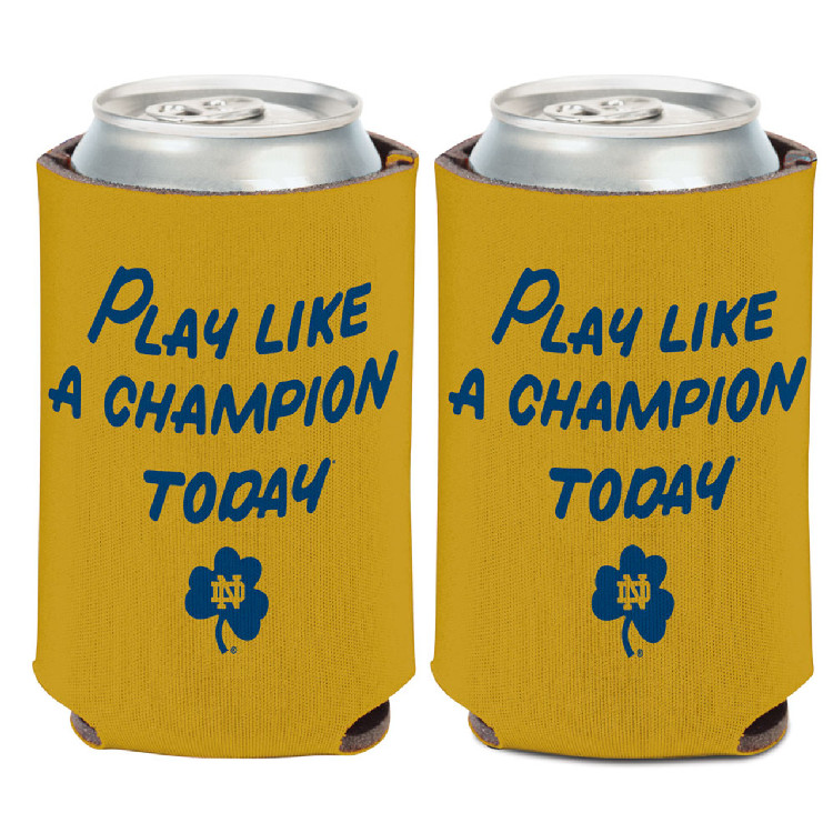 Notre Dame Fighting Irish Can Cooler Slogan Design PLACT