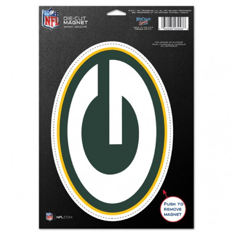 Green Bay Packers Magnet 6.25x9 Die Cut Logo Design