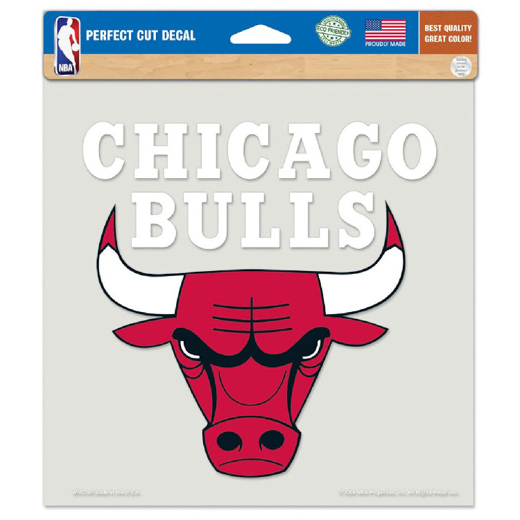 Chicago Bulls Decal 8x8 Die Cut Color