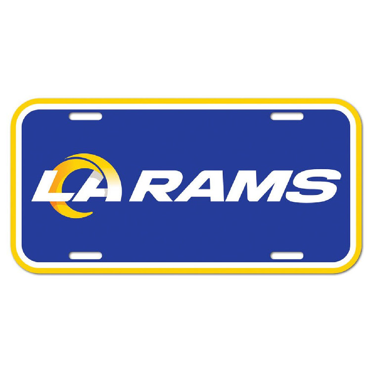 Los Angeles Rams License Plate Plastic