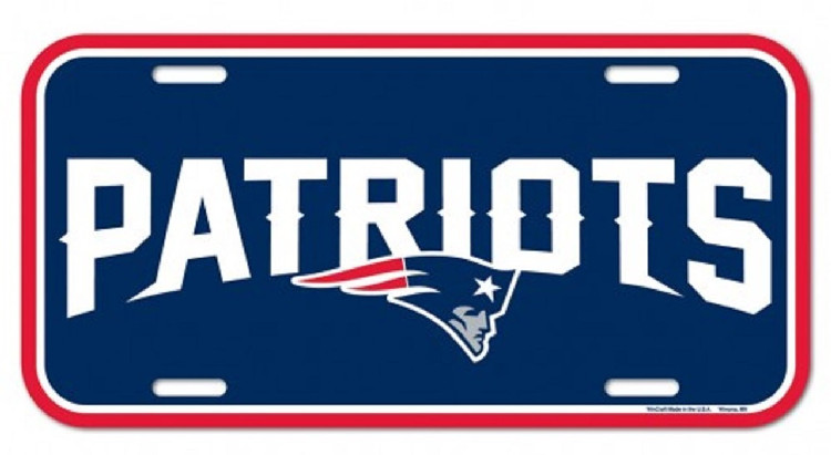 New England Patriots License Plate