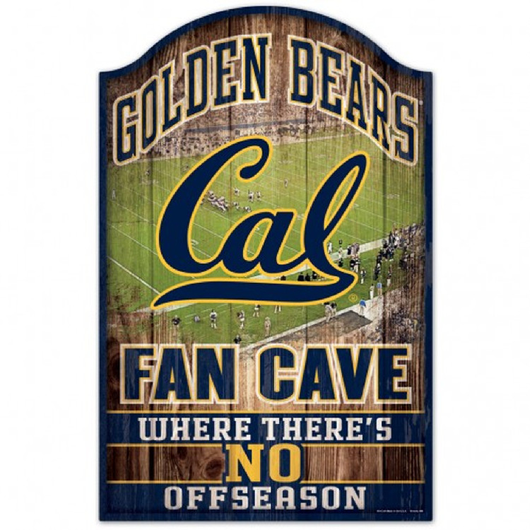 California Golden Bears Sign 11x17 Wood Fan Cave Design