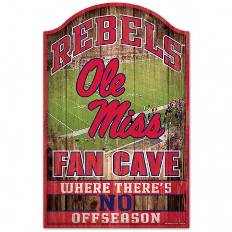Mississippi Rebels Sign 11x17 Wood Fan Cave Design