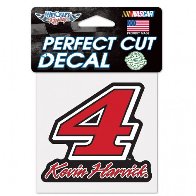 Nascar Kevin Harvick Decal 4x4 Perfect Cut Color