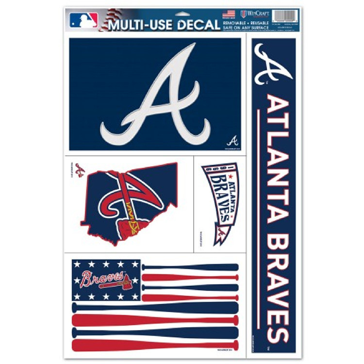 Atlanta Braves Decal 11x17 Multi Use 5 Piece Alternate