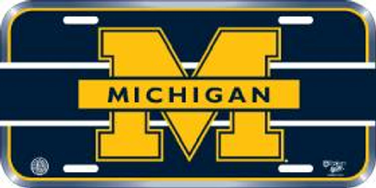 Michigan Wolverines License Plate