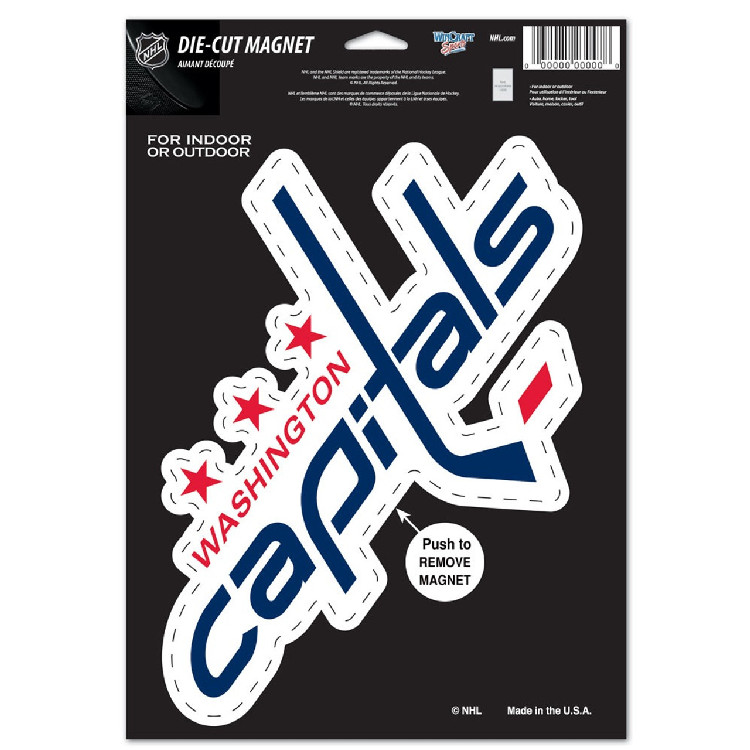 Washington Capitals Magnet 6.25x9 Die Cut Logo Design