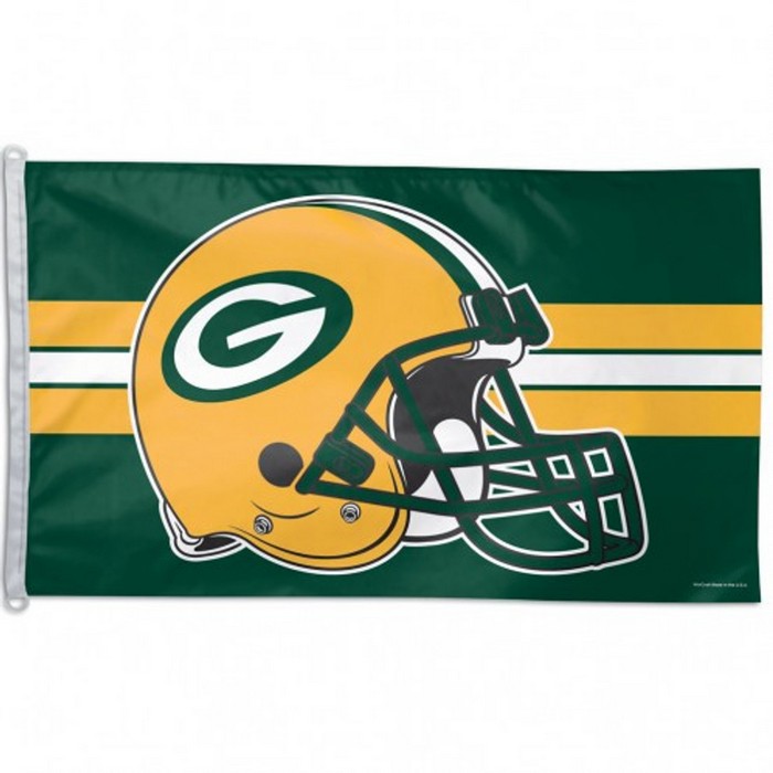 Wincraft Green Bay Packers Flag 3x5 Helmet -