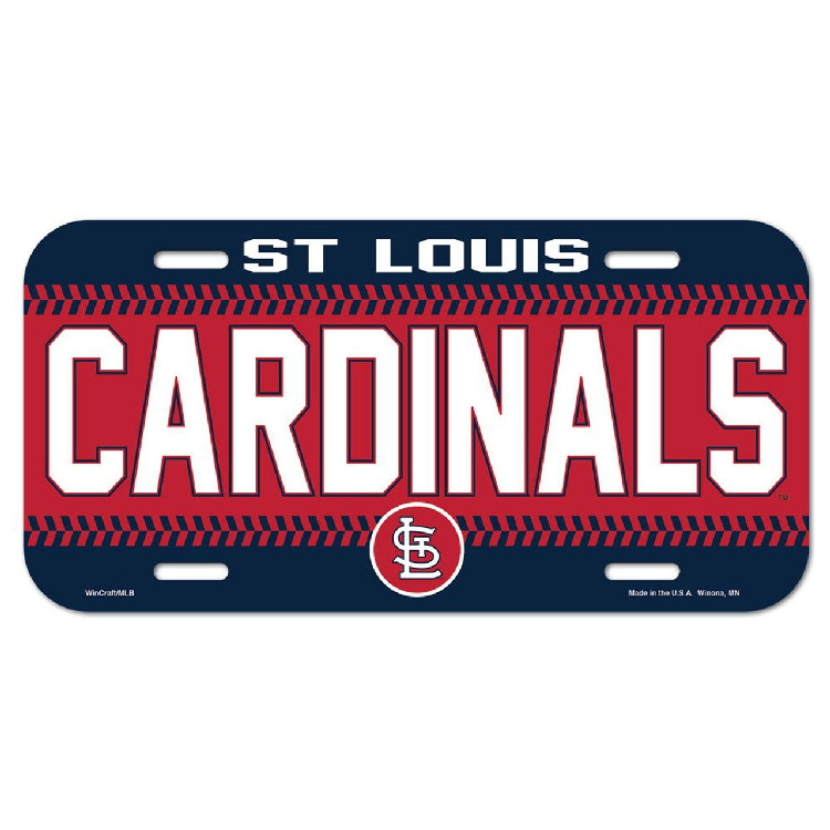 St. Louis Cardinals License Plate Plastic