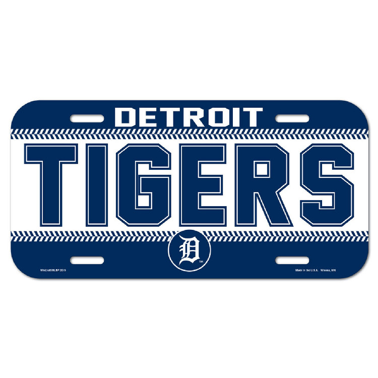 Detroit Tigers License Plate Plastic