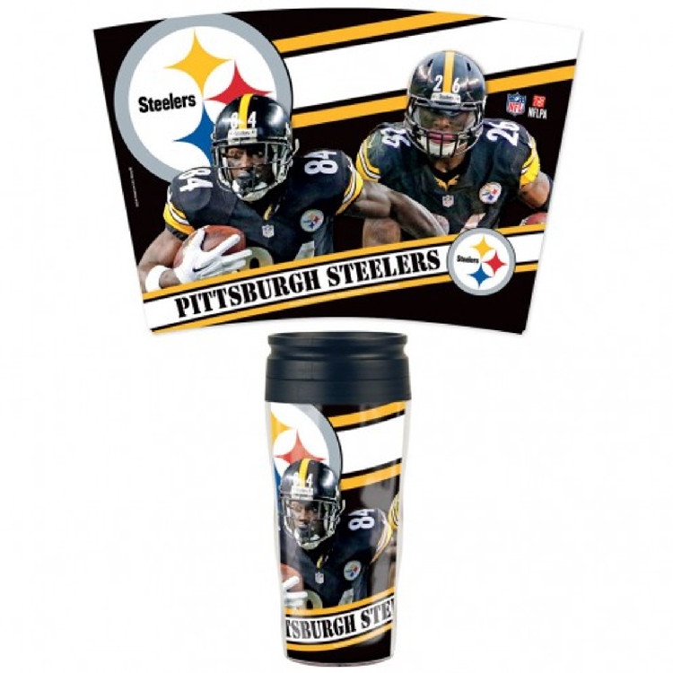 Pittsburgh Steelers Mug 16oz Travel Contour Style